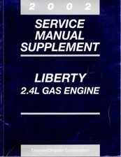 2002 Jeep Liberty 2.4l Gas Engine Factory Service Manual Supplement 8137002060a
