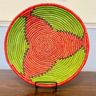 Sweet Grass Braided Bread Fruit Basket Bowl 14'' Diameter (See Note)