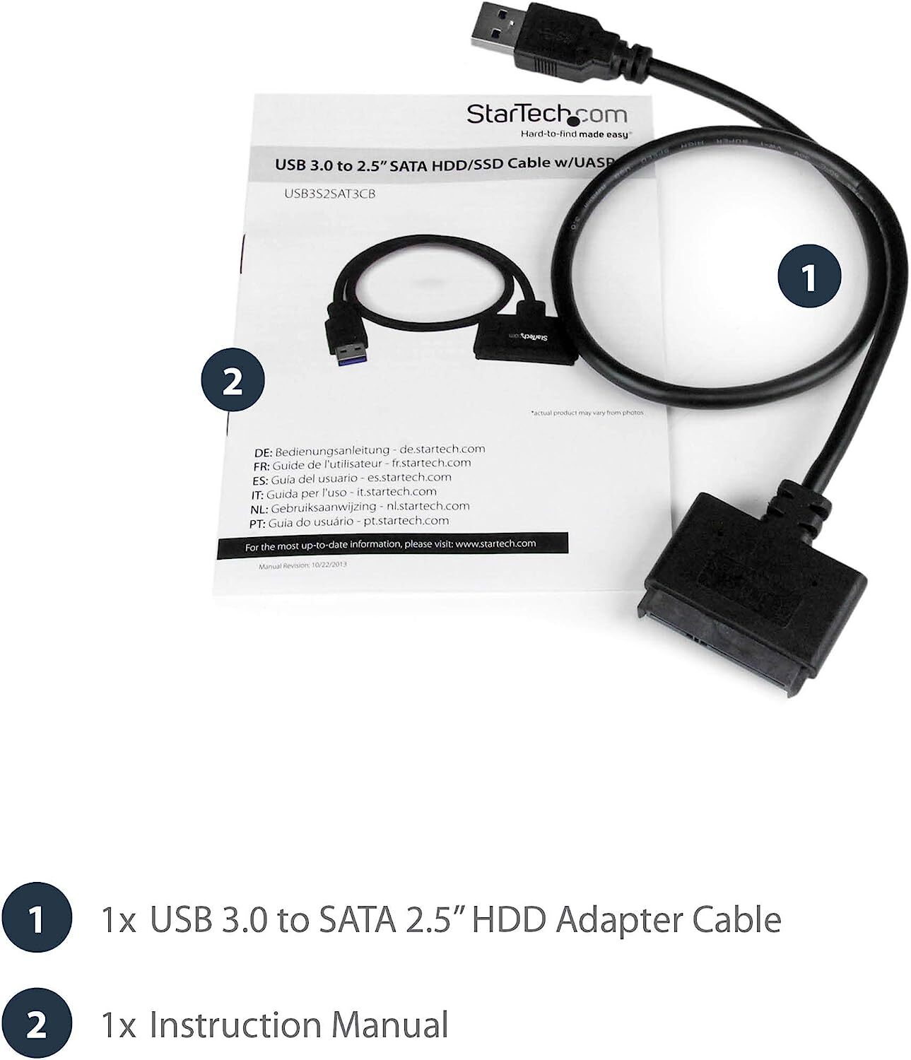 Usb 3.0 To Sata 7 Pin Adapter StarTech+SATA+2.5%22+to+USB+3.0+Cable+with+UASP for sale online | eBay