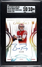 2022 Flawless Rookie Debut Signatures Silver Auto Brock Purdy /20 SGC 10 