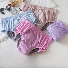 4 Pack Women Incontinence Underwear Diaper Pants Leak-proof Reusable Washable