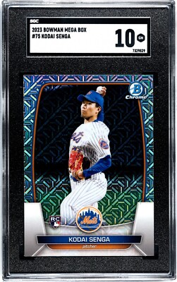 2023 Bowman Mega Box #75 Kodai Senga RC Chrome Mojo Refractor SGC