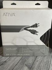 Ativa Grey Heavy Traffic Floor Cord Organizer 6', 2.5"; Cord Protection; New