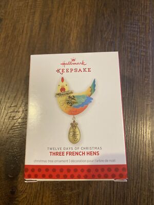 Hallmark Keepsake Ornament - 2013 Three French Hens - Twelve Days of Christmas