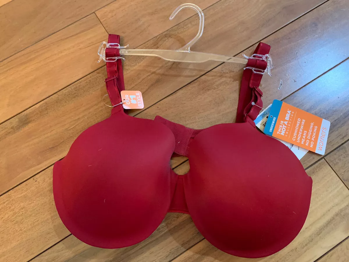 Warner's Women Cushioned Underwire Red T -Shirt Bra Size 34D Style 1593 new  free