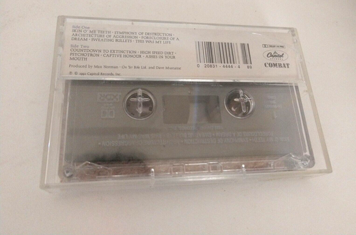 VTG 1992 Megadeth Countdown to Extinction C4598531 Cassette Tape Combat 1st - Picture 4 of 10