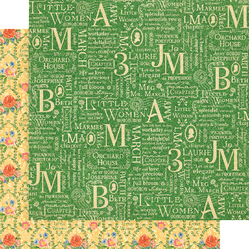 GRAPHIC 45 "LITTLE WOMEN" 8X8 PAPER PAD SISTERS FAMILY RETIRED SCRAPJACK'S PL - Picture 6 of 9