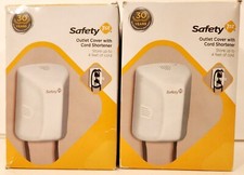 Lot of 2 Safety First Outlet Covers With Cord Shorteners - 48308 FREE SHIPPING