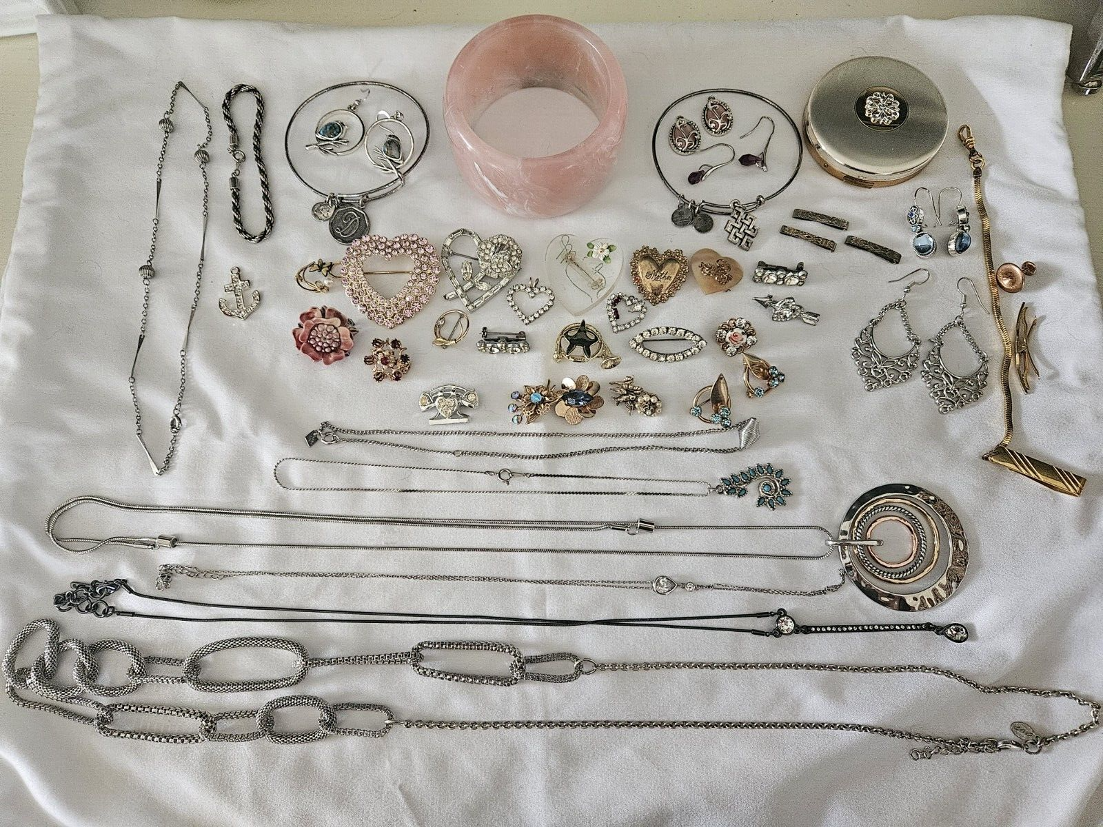 Lot 52 Pieces,Vintage, Modern, Women, Men Jewelry and Accessories
