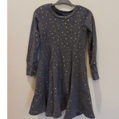 Pixie Lane grey star swing dress with pockets size 2-3 years
