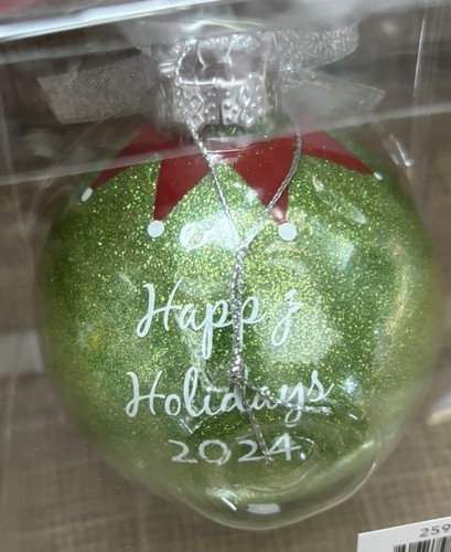 Publix 2024 Happy Holidays Ornament Glittered Glass Blown Collectible NIB - Picture 4 of 7