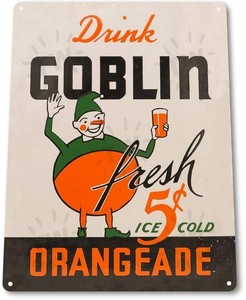 Goblin-Orangeade-Metal-Decor-Wall-Art-Retro-Soda-Cola-Store-Shop-Sign