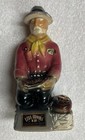1969 EZRA BROOKS Gold Rush Miner Panner Whiskey Decanter Free Shipping EMPTY — photo 1
