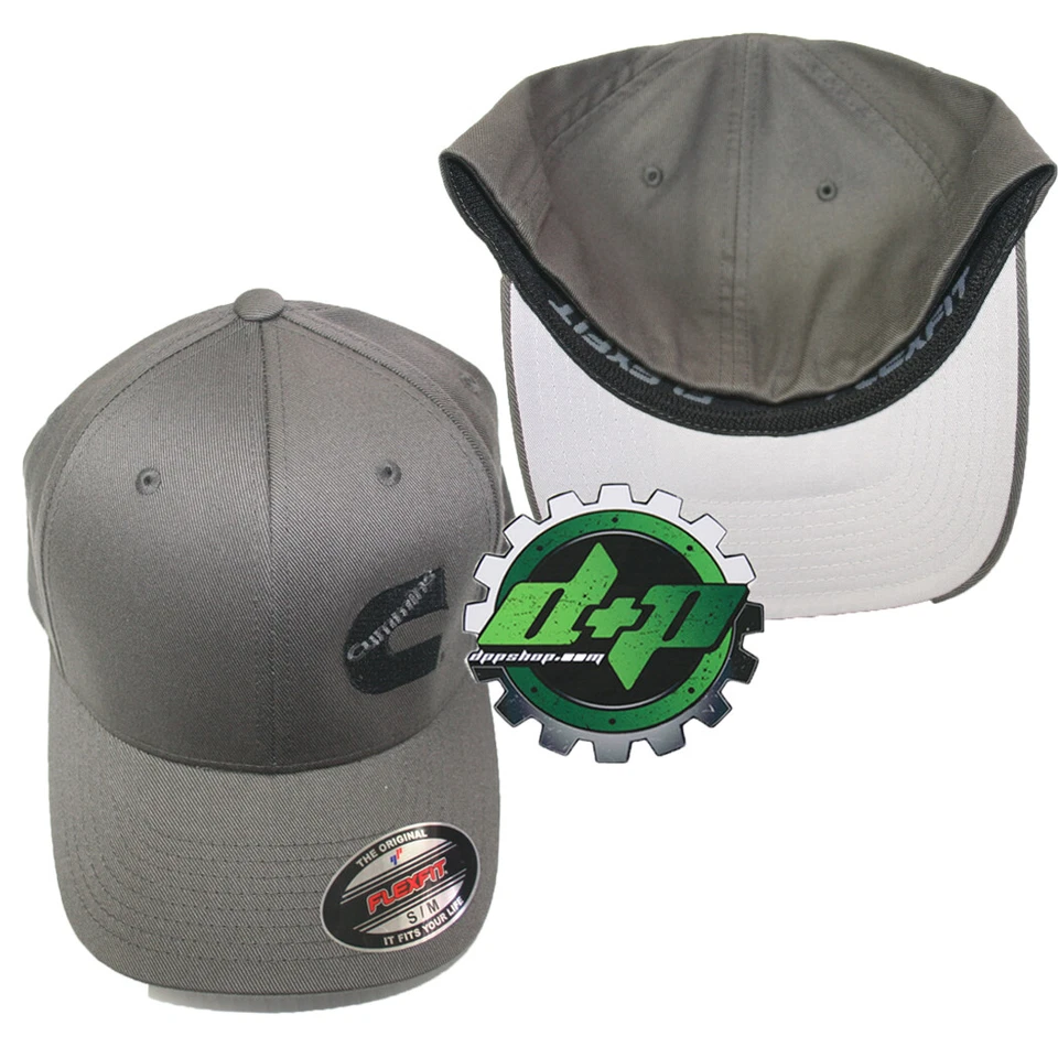 Cummins hat ball cap fitted flex fit flexfit stretch dark gray grey S/M - Изображение 2 из 2