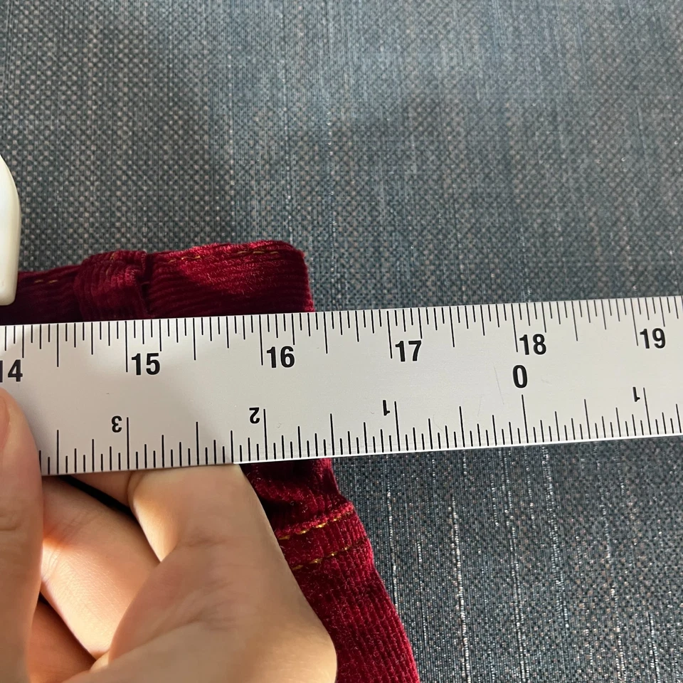 Pantalones para mujer Eddie Bauer talla 6 rojo pana clásicos ligeros acampanados fuente plana Foto 4 de 4