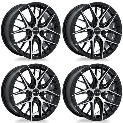 Set of 4 20in Black Wheel Rims for 2002+ Oldsmobile, RTX466F 20x8.5 5x114.3 ET38