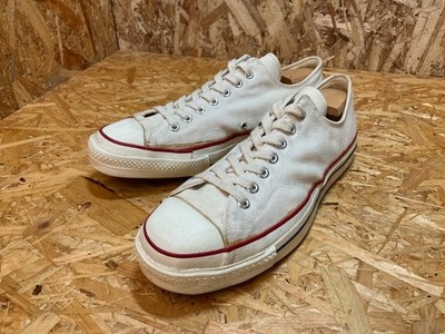 Vintage 70's Converse Chuck Taylor White Made in USA without box Men Us11.5