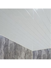 6 Pannelli Soffitto Argento Lucido 2 Strisce 5mm x 2,7m x 250mm Facile da Installare