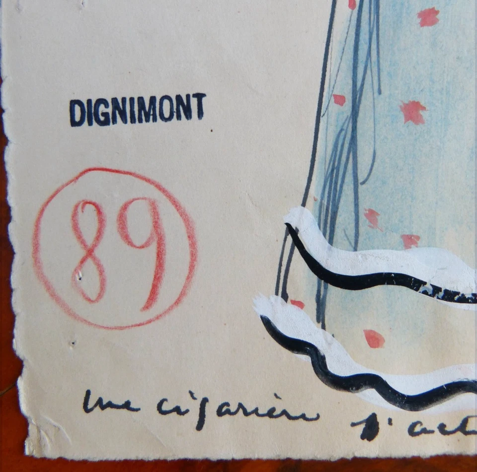 Dessin de André DIGNIMONT (1891-1965) costume opéra CARMEN cigare - Photo 3/3