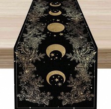 MOON PHASE TABLE RUNNER DINING TABLE SIDEBOARD COVER TABLE CENTRE DECOR WITCHY