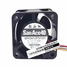 Sanyo 9PF0412P3J101 DC 12V 0.44A 4cm 4-wire PWM Waterproof Inverter Cooling Fan