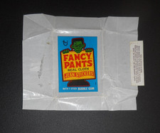 T-85-5 1975 Fancy Pants Stickers Test Wax Wrapper Topps Frankenstein Monster T-85-5 1975 Fancy Pants Stickers Test Wax Wrapper Topps Frankenstein Monster