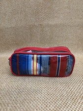 Lancome Zippered Makeup Bag Case Pouch - Clear Plastic Effiel Tower Striped