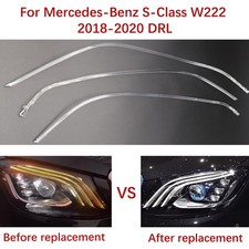 Left Car Headlights DRL For Mercedes-Benz S-Class W222 18-2020 Light Guide Strip