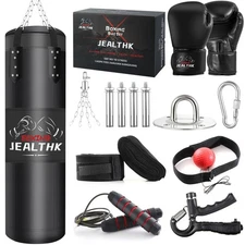 Punching Bag for Adults, 4ft Heavy Boxing Bag Set Boxing Training Equipment w...