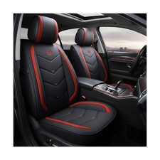 OASIS AUTO Car Seat Covers Premium Waterproof Faux Leather Cushion Universal ...