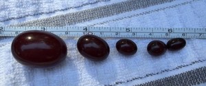 Vintage  Red Cherry Amber Bakelite Loose Beads 