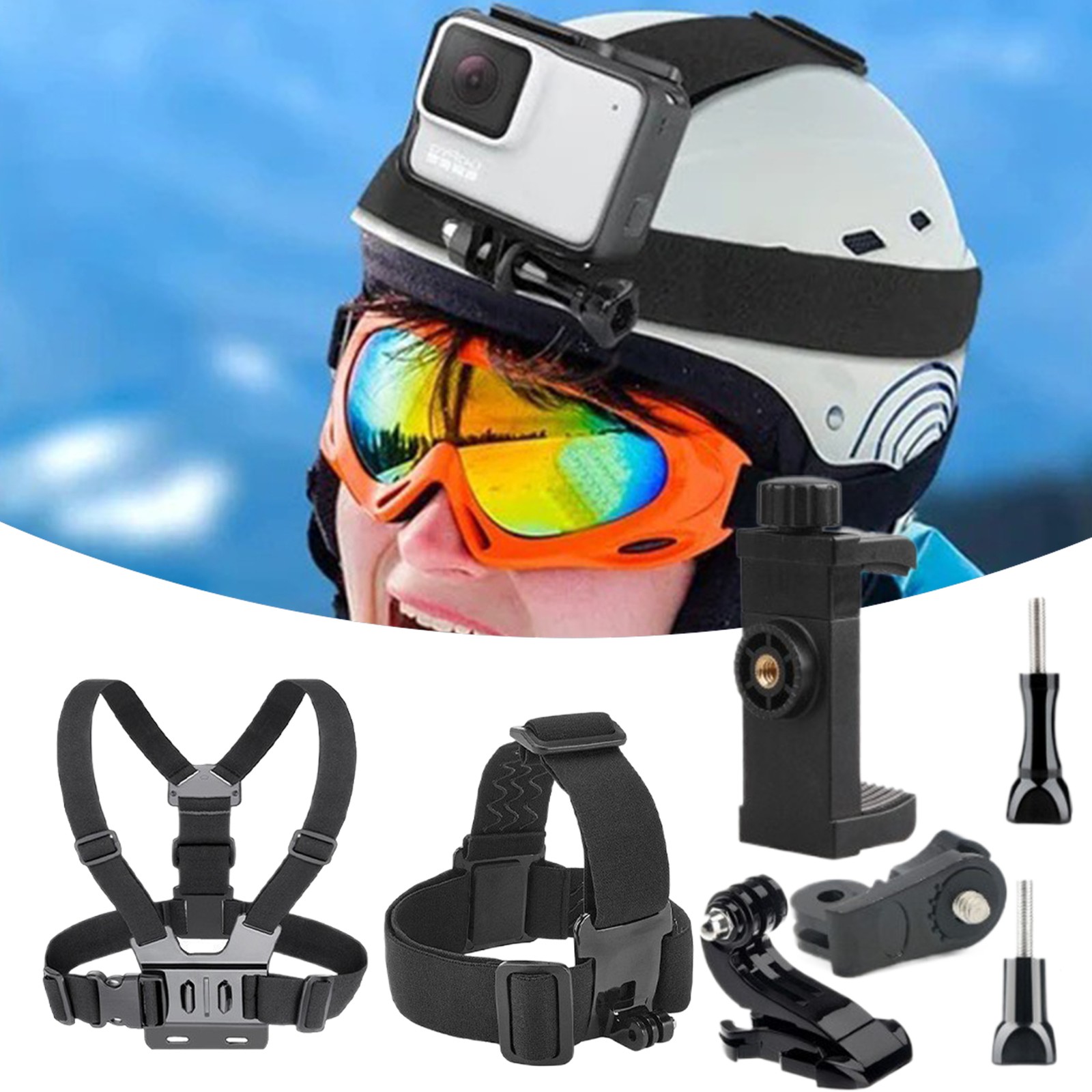 Chest Mount Harness Strap Adjustable Action Camera Chest Strap Harness 