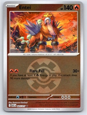 ENTEI (QUICK BALL) ASCENDED HEROES 025/217 REVERSE HOLO NM A3333 FREE S&H