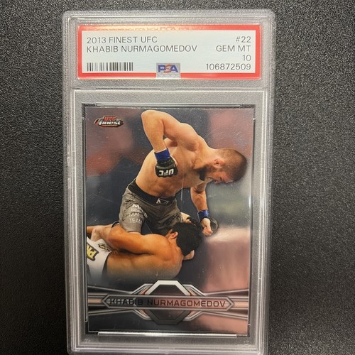 2013 Topps UFC Finest - #22 Khabib Nurmagomedov Rookie RC PSA 10