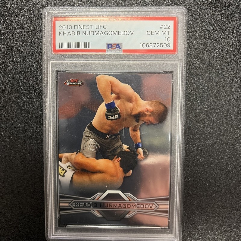 2013 Topps UFC Finest - #22 Khabib Nurmagomedov Rookie RC PSA 10