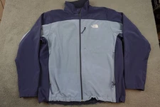 North Face Jacket Mens XL Blue Softshell Full Zip Windbreaker Outdoor Hiking