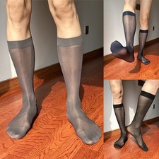 Thin Mens Sheer Socks Breathable Traceless Stockings for Dress Occasions