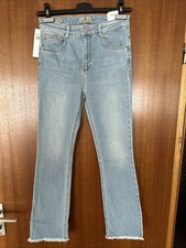 LTB Lynda Damen Cropped Flare Jeans High Rise Denim-Hose blau W27