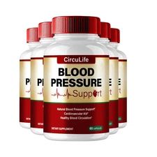 5-Pack CircuLife Blood Support Capsules, Circu Life for Blood Pressure -300 Caps