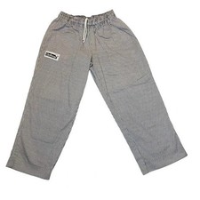 Chefwear Chef Pants Black White Houndstooth Pull-On w/ Pockets Sz XS NEW- USA