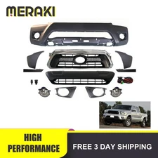 For 2012-2015 Toyota Tacoma New Front Bumper Cover Kit W/ Grille & Fog Lights