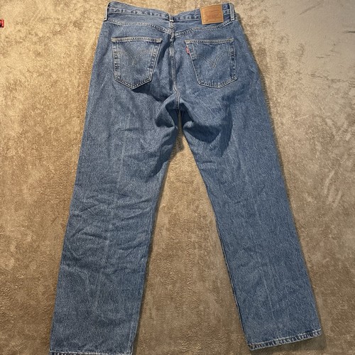 Levi's Jeans Herren 30x30 501 Original Fit Blau Button Fly 100% Baumwolle Denim Hose - Bild 3 von 10