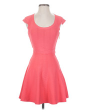 Guess Pink Coral Fit & Flare dress SMALL