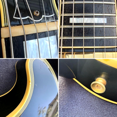 Burny RLC-70 Les Paul Custom '60 Model Electric Guitar Black From