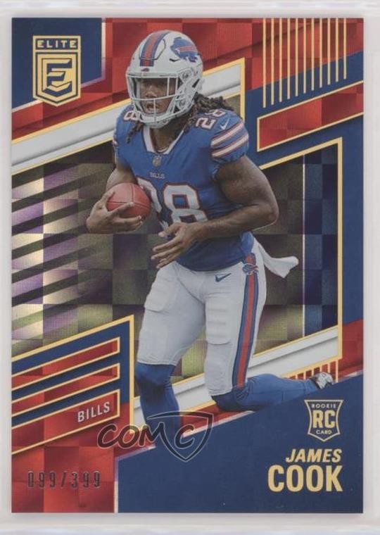 2022 Panini Donruss Elite Rookies Red 99/399 James Cook #116 0pm3