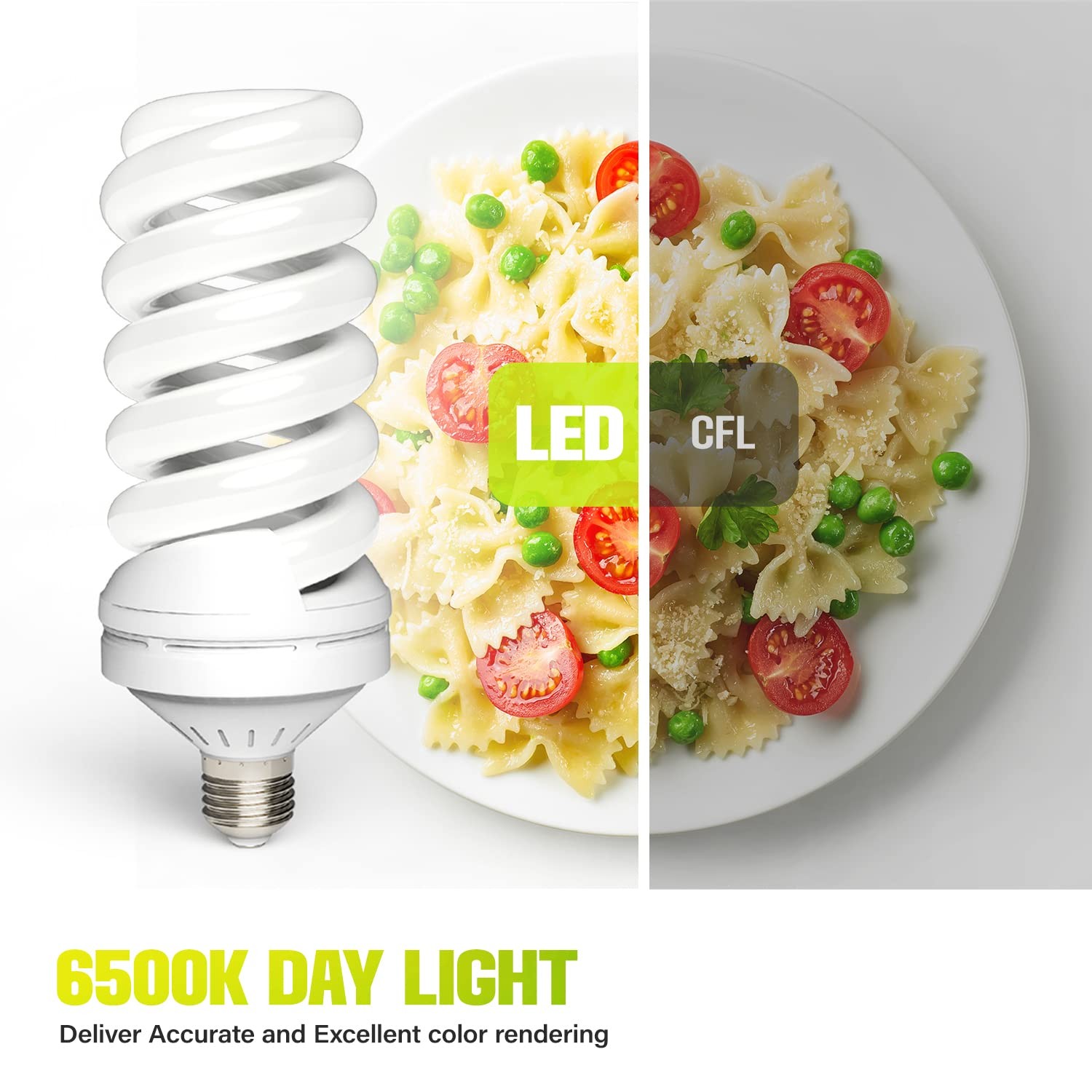 Julius Studio (LED Spiral Design) 4-Pack 30W LED Photo Light Bulbs, 300W Equi...