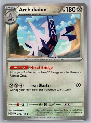 Archaludon (Master Ball Pattern) 070/131 Holo R Holo NM