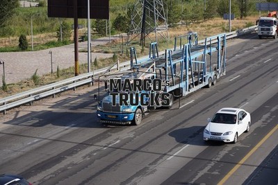 LKW Foto FAW Autotransporter Kasachstan blau #w0cr