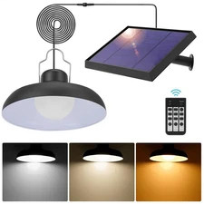 LED Solar Pendant Light Outdoor Garden Yard Tent Shed Emergency Security Lamp