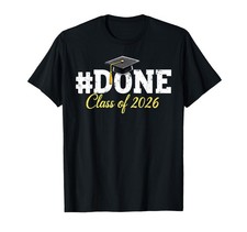 Class of 2026 Gift Graduation Shirts Him Her Black Small High School Grad Tee